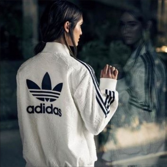 adidas white bomber